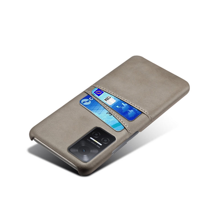 For Honor Play6T Calf Texture Card Slots PC+PU Leather Phone Case