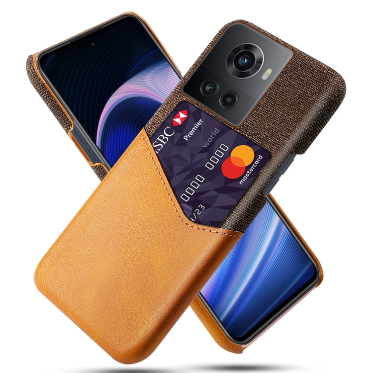 For OnePlus Ace Cloth Texture Card Slot PC+PU Leather Phone Case
