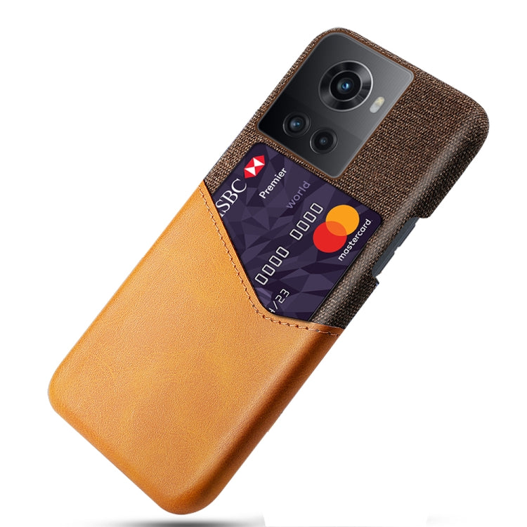 For OnePlus Ace Cloth Texture Card Slot PC+PU Leather Phone Case