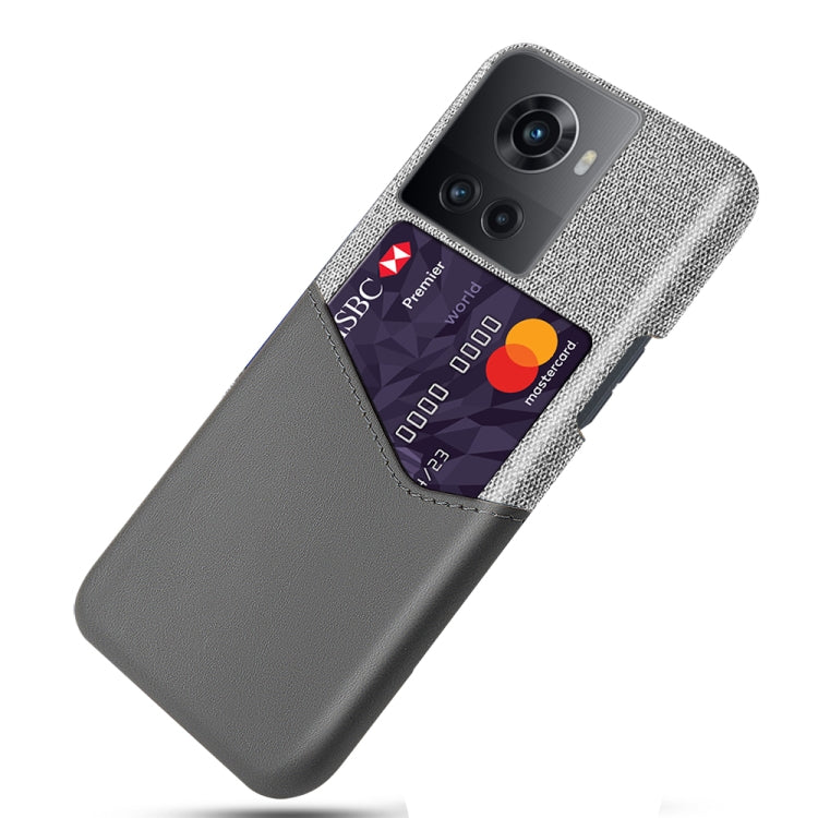 For OnePlus Ace Cloth Texture Card Slot PC+PU Leather Phone Case