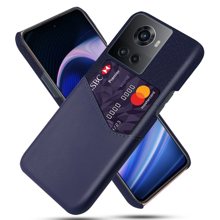 For OnePlus Ace Cloth Texture Card Slot PC+PU Leather Phone Case