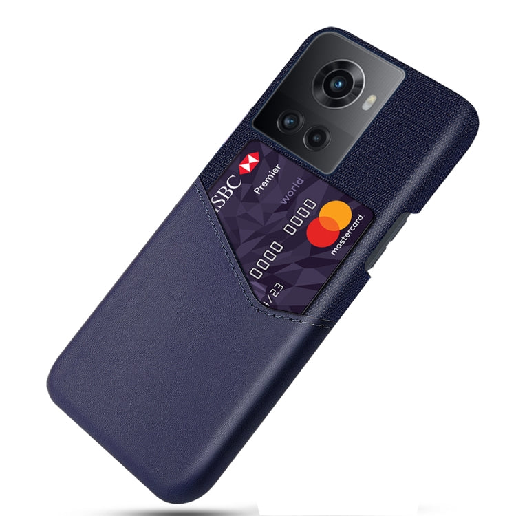 For OnePlus Ace Cloth Texture Card Slot PC+PU Leather Phone Case