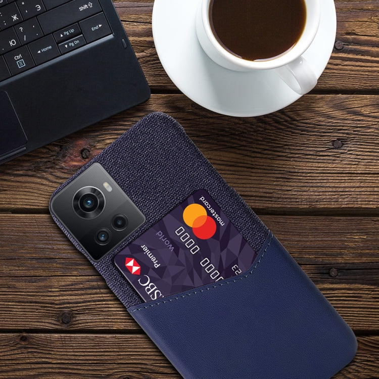 For OnePlus Ace Cloth Texture Card Slot PC+PU Leather Phone Case