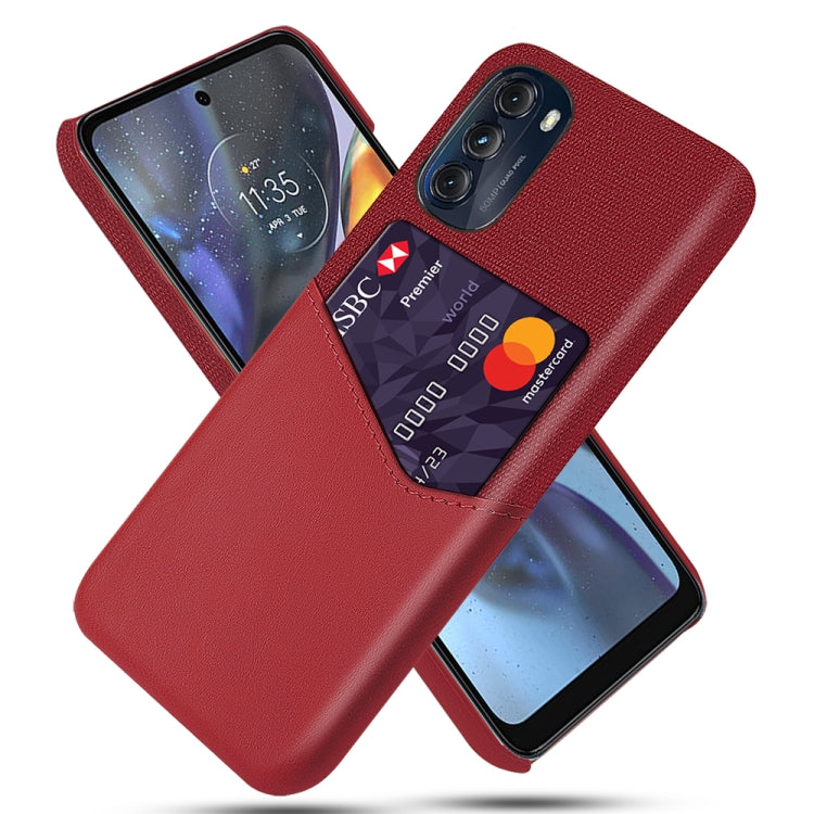 For Motorola Moto G 5G 2022 Cloth Texture Card Slot PC+PU Leather Phone Case