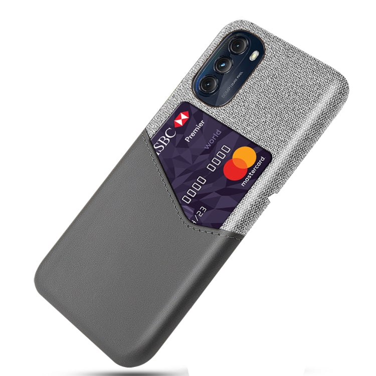 For Motorola Moto G 5G 2022 Cloth Texture Card Slot PC+PU Leather Phone Case