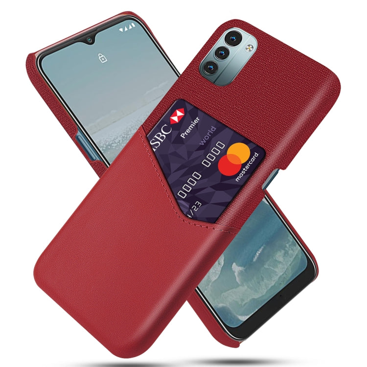 For Nokia G11 Cloth Texture Card Slot PC+PU Leather Phone Case