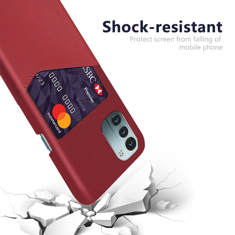 For Nokia G11 Cloth Texture Card Slot PC+PU Leather Phone Case