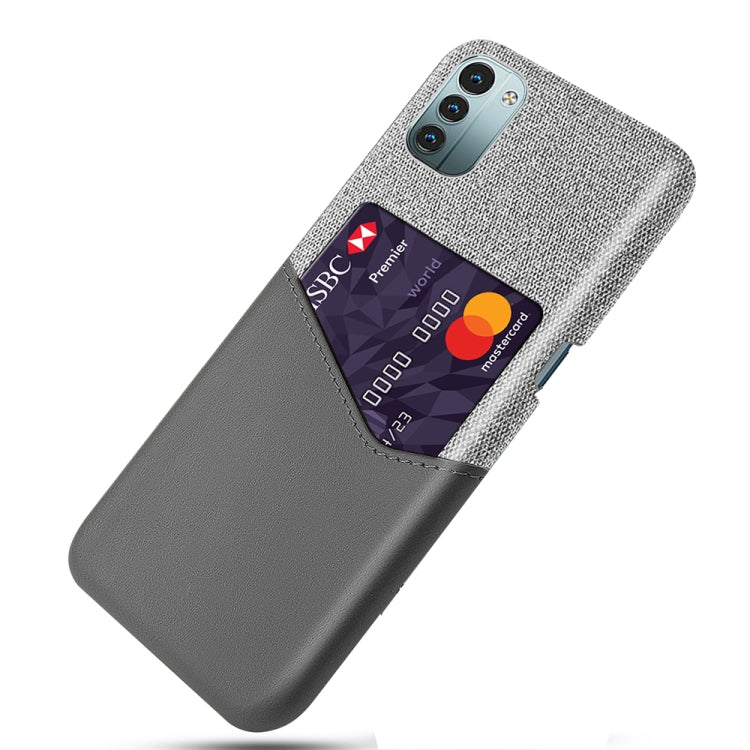 For Nokia G11 Cloth Texture Card Slot PC+PU Leather Phone Case