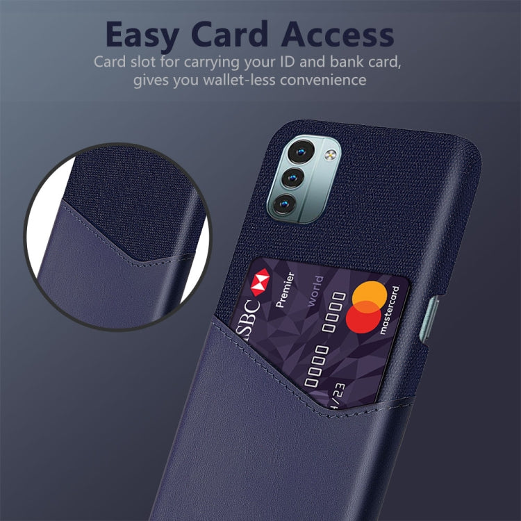 For Nokia G11 Cloth Texture Card Slot PC+PU Leather Phone Case