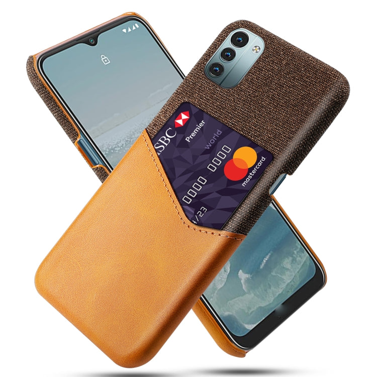 For Nokia G21 Cloth Texture Card Slot PC+PU Leather Phone Case