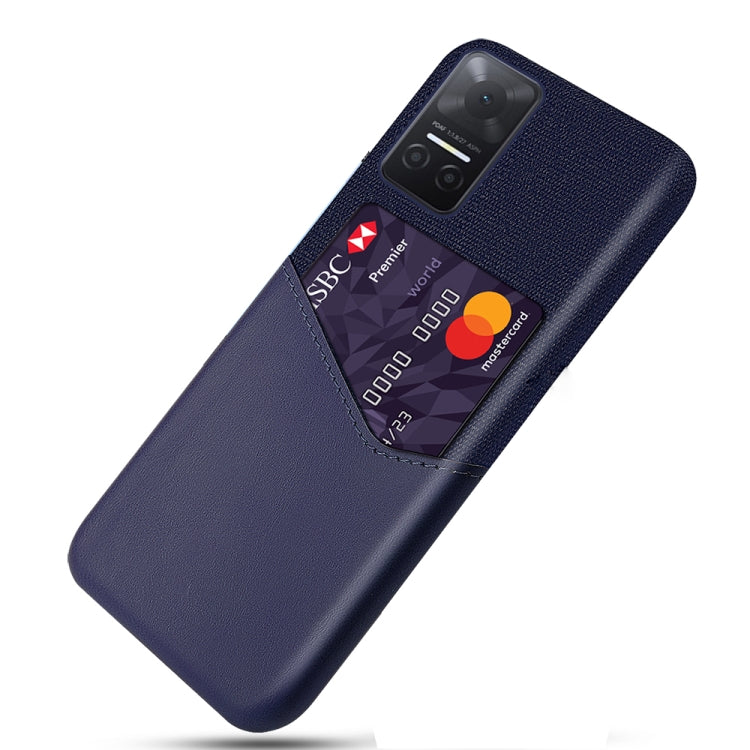 For Honor Play6T Cloth Texture Card Slot PC+PU Leather Phone Case