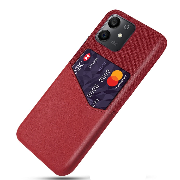 For Honor Play6T Pro Cloth Texture Card Slot PC+PU Leather Phone Case