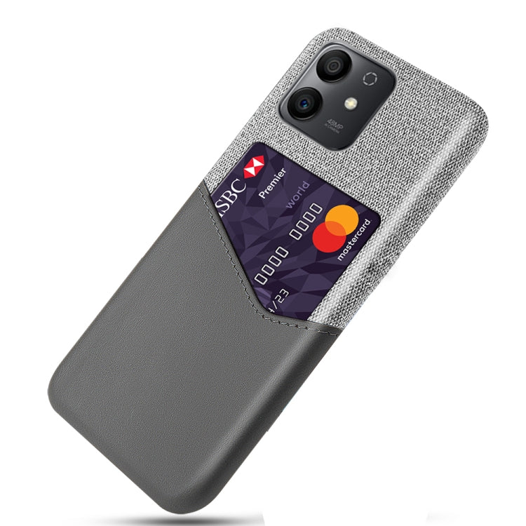 For Honor Play6T Pro Cloth Texture Card Slot PC+PU Leather Phone Case