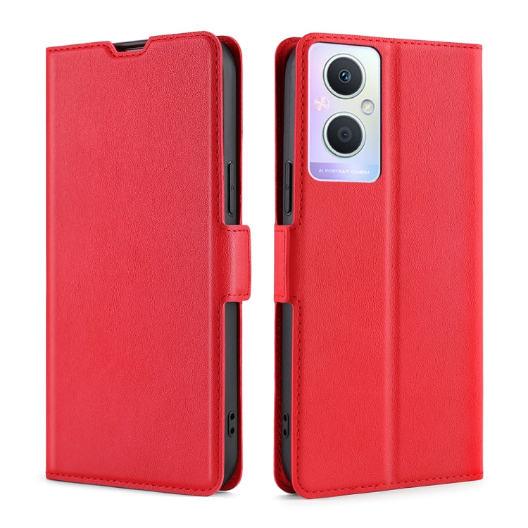 For OPPO A96 5G Ultra-thin Voltage Side Buckle  Horizontal Flip Leather Phone Case