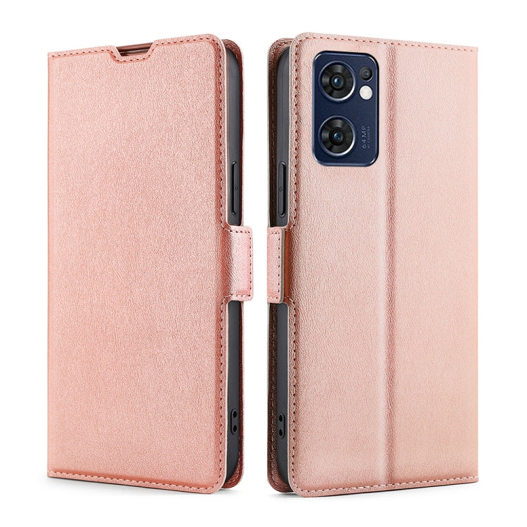 For OPPO Find X5 Lite Ultra-thin Voltage Side Buckle  Horizontal Flip Leather Phone Case