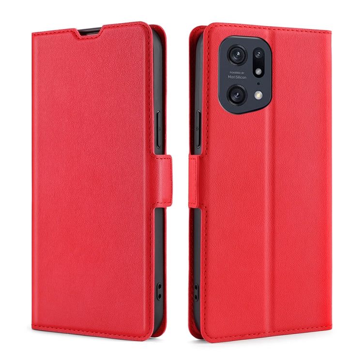 For OPPO Find X5 Pro Ultra-thin Voltage Side Buckle  Horizontal Flip Leather Phone Case