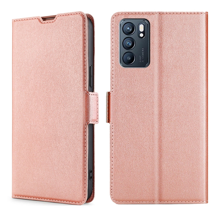For OPPO Reno6 Ultra-thin Voltage Side Buckle  Horizontal Flip Leather Phone Case