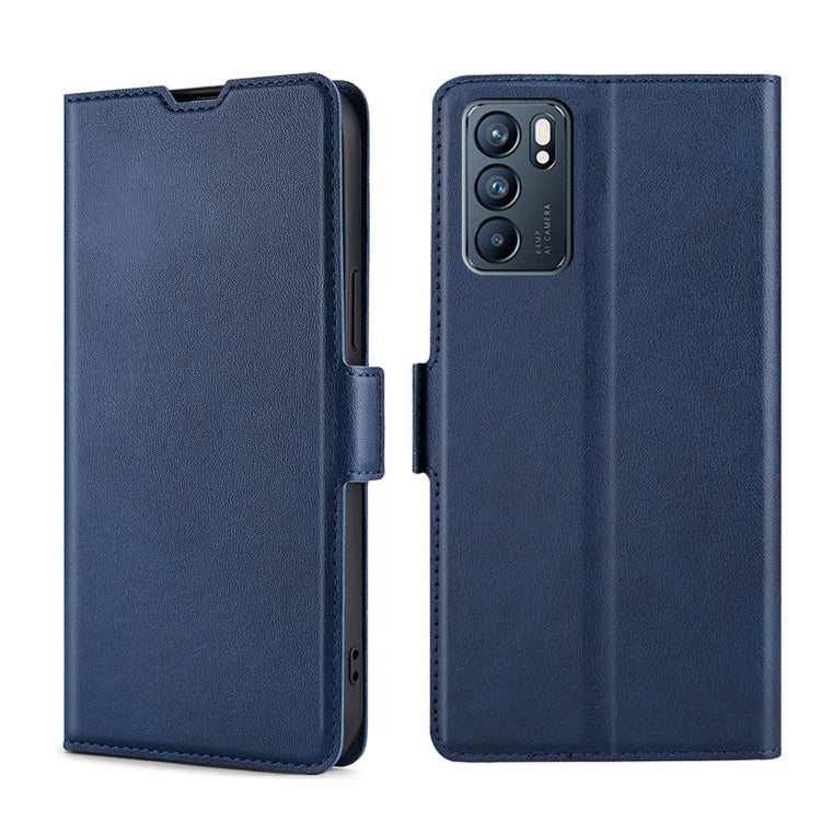 For OPPO Reno6 Ultra-thin Voltage Side Buckle  Horizontal Flip Leather Phone Case