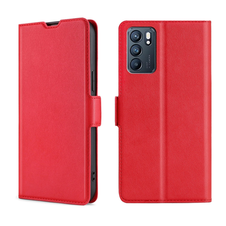 For OPPO Reno6 Ultra-thin Voltage Side Buckle  Horizontal Flip Leather Phone Case