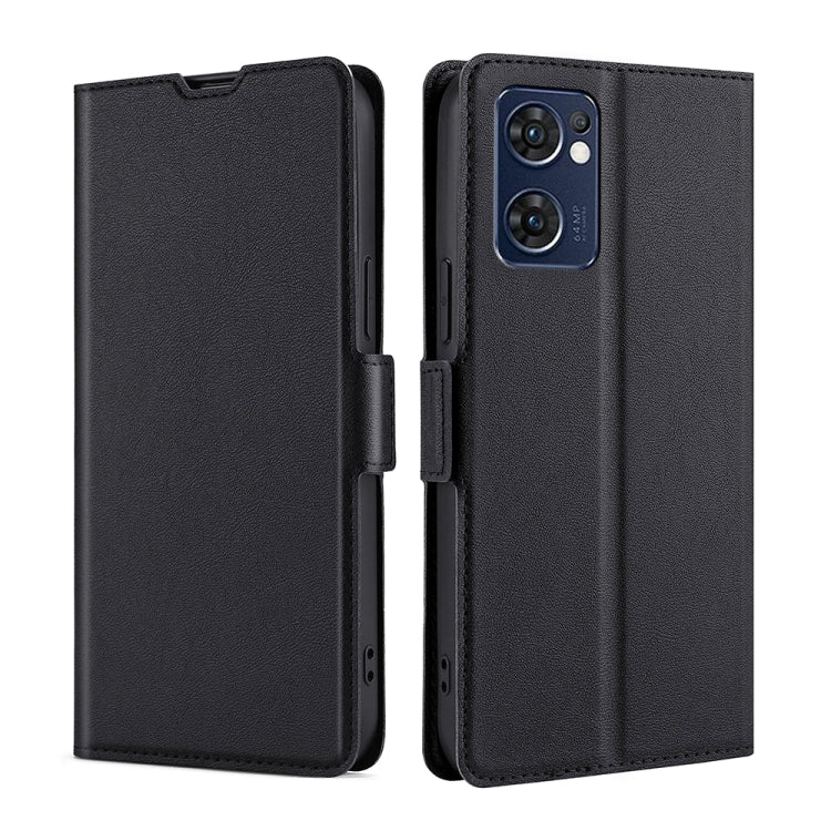 For OPPO Reno7 5G Global Ultra-thin Voltage Side Buckle  Horizontal Flip Leather Phone Case