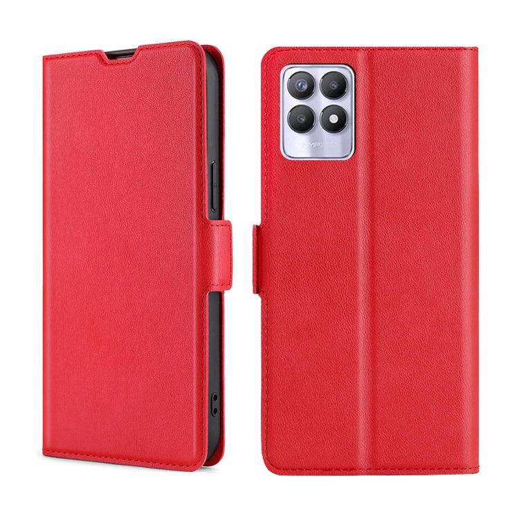 For OPPO Realme 8i Ultra-thin Voltage Side Buckle  Horizontal Flip Leather Phone Case