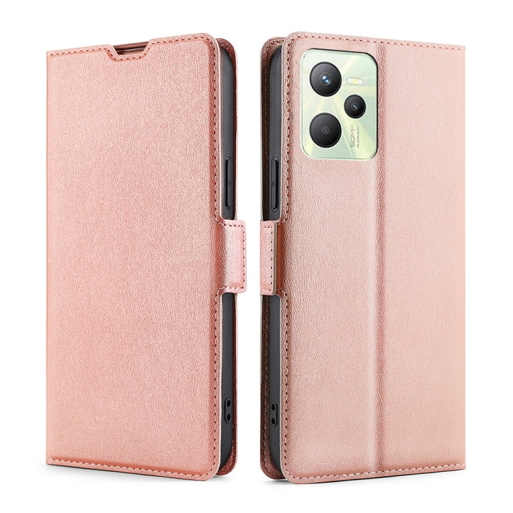For OPPO Realme C35 Ultra-thin Voltage Side Buckle  Horizontal Flip Leather Phone Case