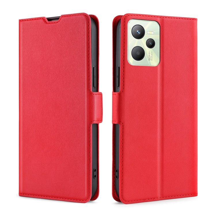 For OPPO Realme C35 Ultra-thin Voltage Side Buckle  Horizontal Flip Leather Phone Case