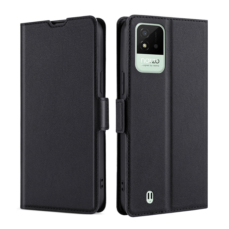 For OPPO Realme Narzo 50i Ultra-thin Voltage Side Buckle  Horizontal Flip Leather Phone Case