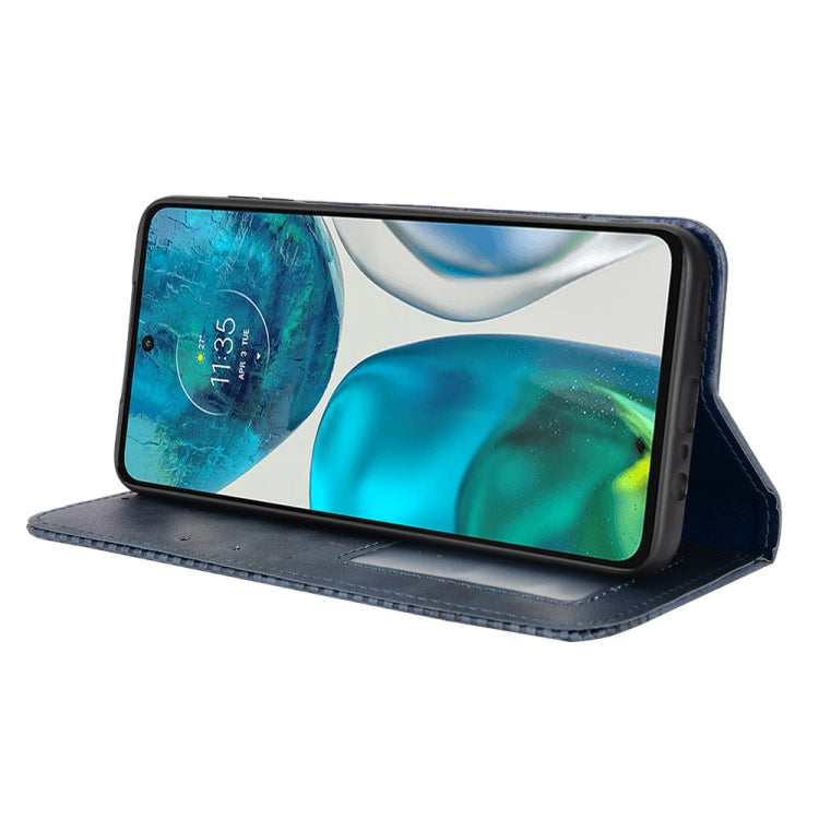 For Motorola Moto G52 4G Magnetic Buckle Retro Texture Leather Phone Case