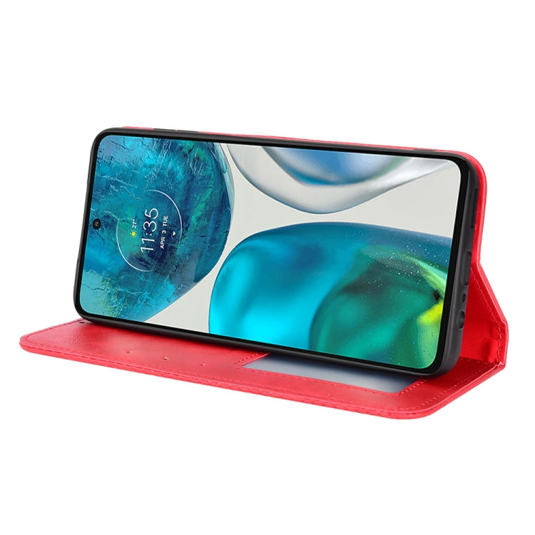 For Motorola Moto G52 4G Magnetic Buckle Retro Texture Leather Phone Case