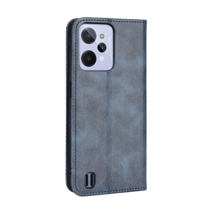 For OPPO Realme C31 Magnetic Buckle Retro Texture Leather Phone Case