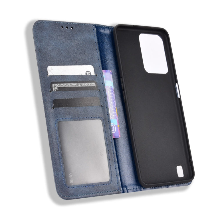 For OPPO Realme C31 Magnetic Buckle Retro Texture Leather Phone Case