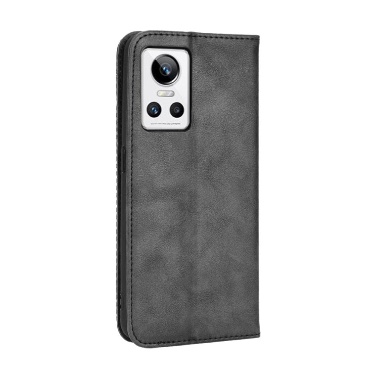 For OPPO Realme GT Neo3 Magnetic Buckle Retro Texture Leather Phone Case