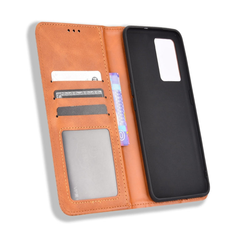 For OPPO Realme GT Neo3 Magnetic Buckle Retro Texture Leather Phone Case