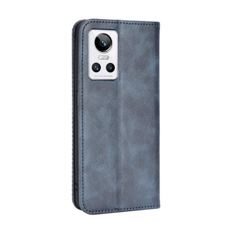 For OPPO Realme GT Neo3 Magnetic Buckle Retro Texture Leather Phone Case