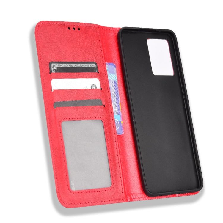 For OPPO Reno7 4G / F21 Pro Magnetic Buckle Retro Texture Leather Phone Case