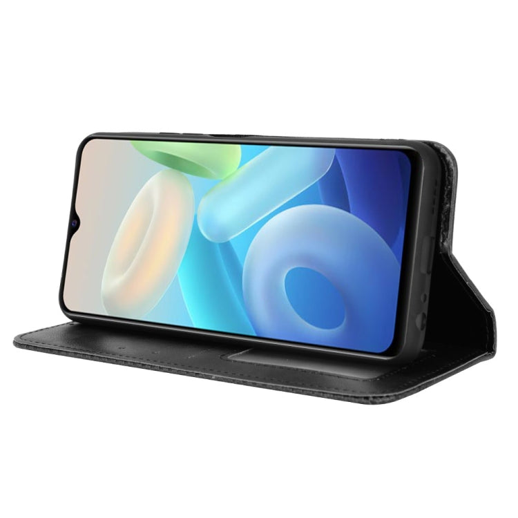 For vivo Y55 5G / T1 5G / Y75 5G Magnetic Buckle Retro Texture Leather Phone Case