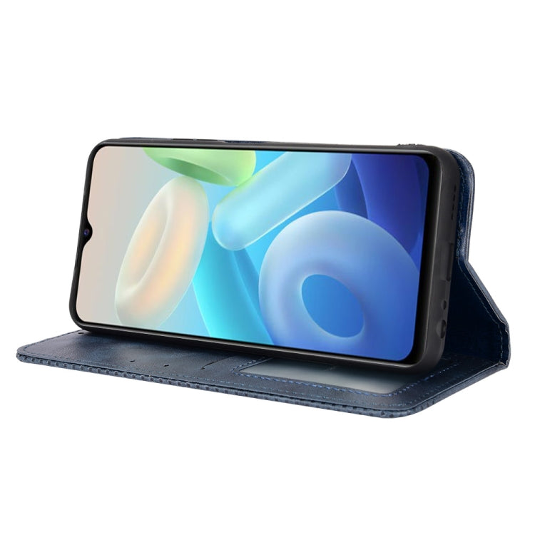 For vivo Y55 5G / T1 5G / Y75 5G Magnetic Buckle Retro Texture Leather Phone Case