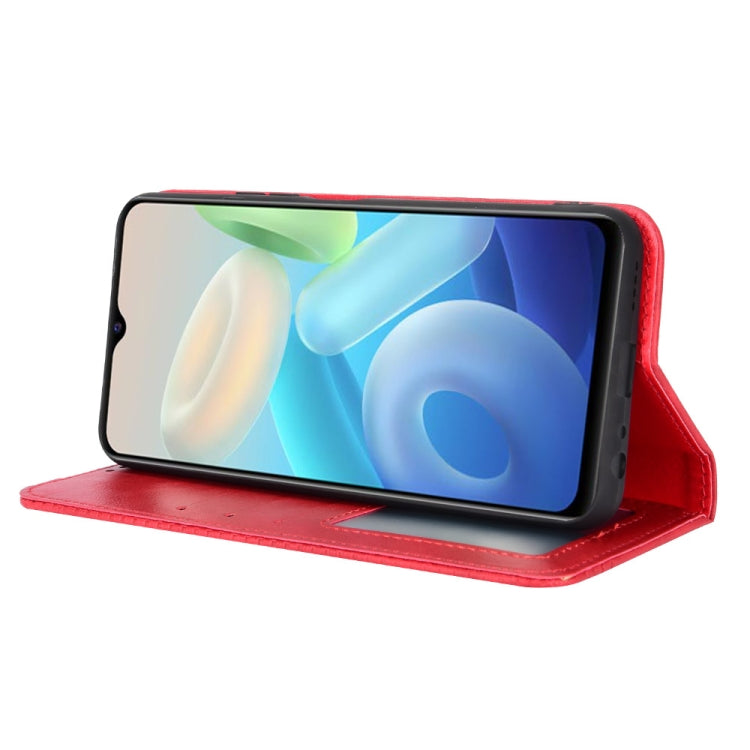 For vivo Y55 5G / T1 5G / Y75 5G Magnetic Buckle Retro Texture Leather Phone Case