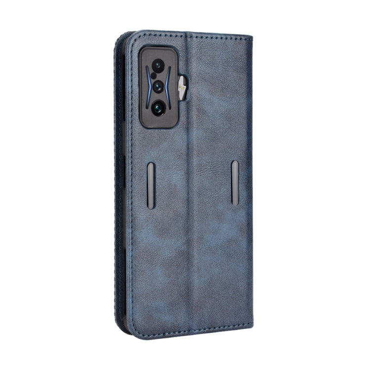 For Xiaomi Poco F4 GT / Redmi K50 Gaming Magnetic Buckle Retro Texture Leather Phone Case