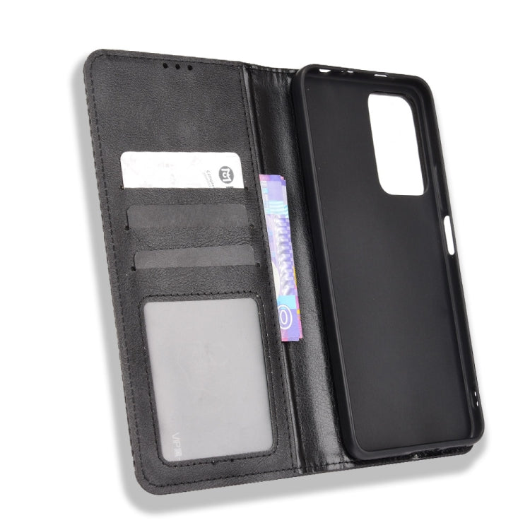 For Xiaomi Poco X4 NFC/Redmi Note 11 Pro China Magnetic Buckle Retro Texture Leather Phone Case