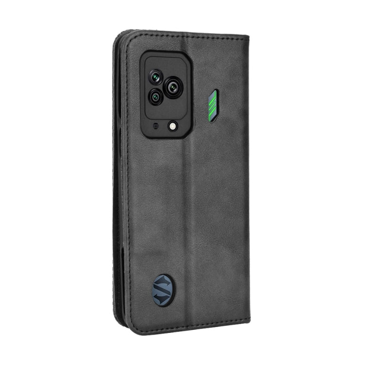 For Xiaomi Black Shark 5 Magnetic Buckle Retro Texture Leather Phone Case