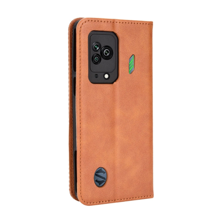 For Xiaomi Black Shark 5 Magnetic Buckle Retro Texture Leather Phone Case
