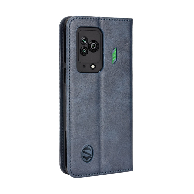 For Xiaomi Black Shark 5 Magnetic Buckle Retro Texture Leather Phone Case