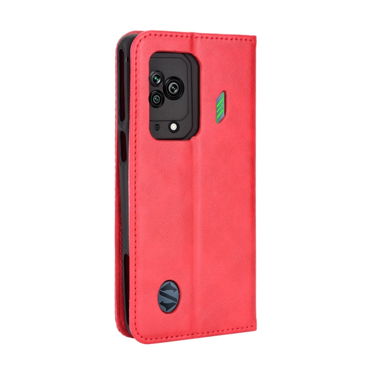 For Xiaomi Black Shark 5 Magnetic Buckle Retro Texture Leather Phone Case