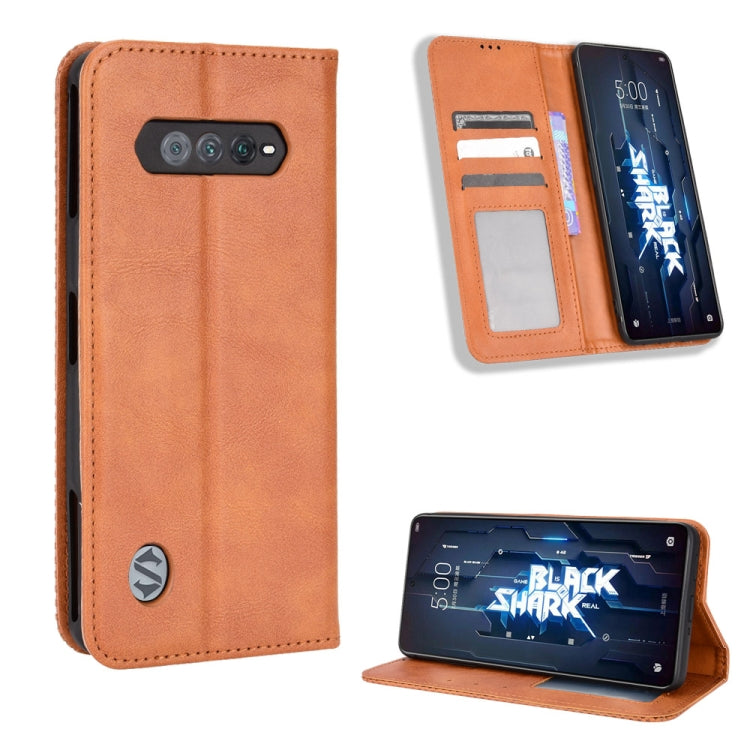 For Xiaomi Black Shark 5 RS Magnetic Buckle Retro Texture Leather Phone Case