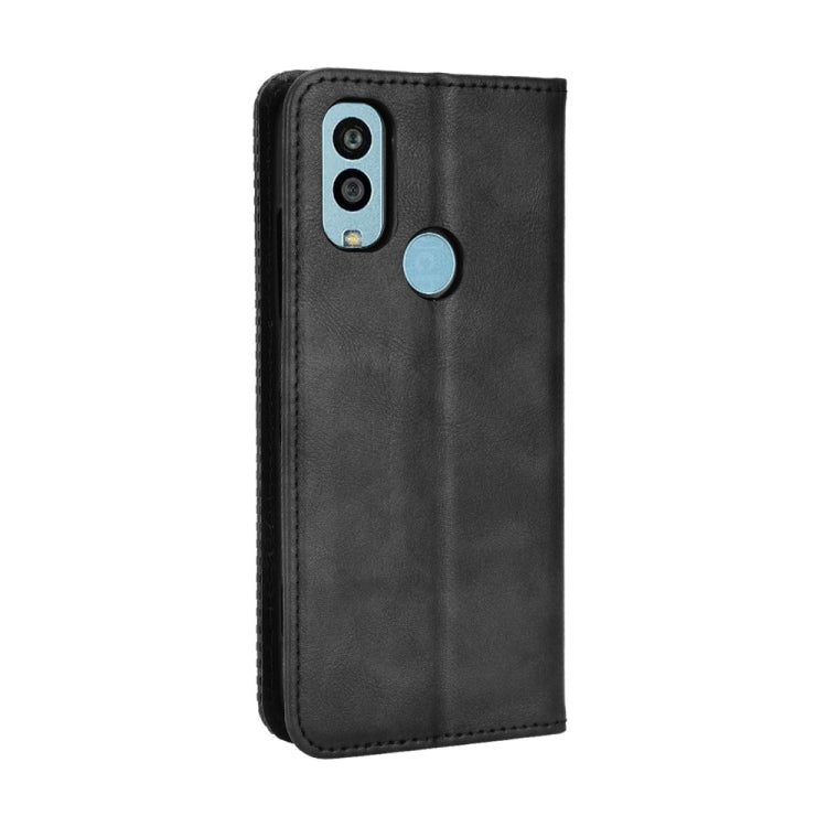 For Kyocera Android One S9 Magnetic Buckle Retro Texture Leather Phone Case
