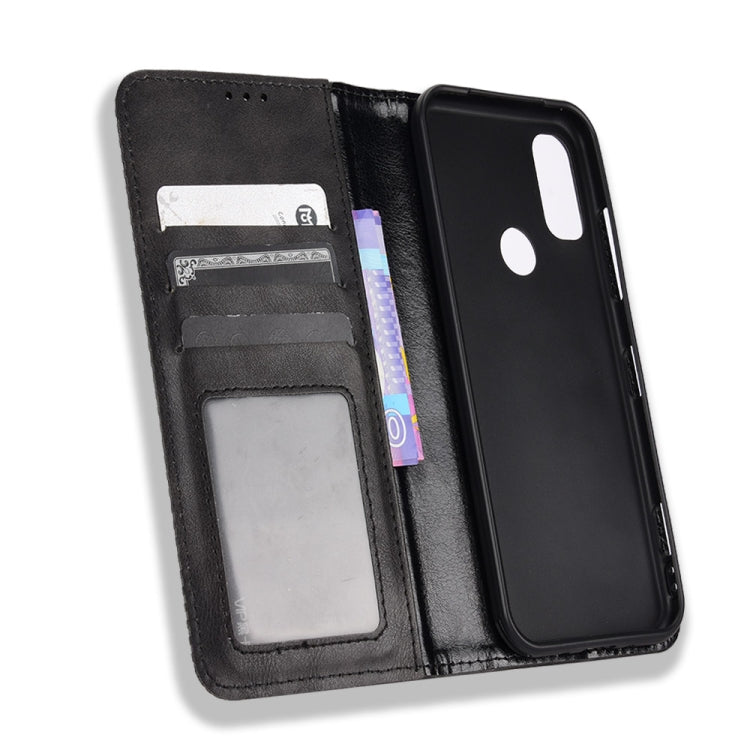 For Kyocera Android One S9 Magnetic Buckle Retro Texture Leather Phone Case