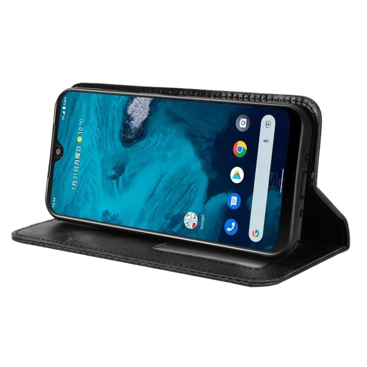 For Kyocera Android One S9 Magnetic Buckle Retro Texture Leather Phone Case