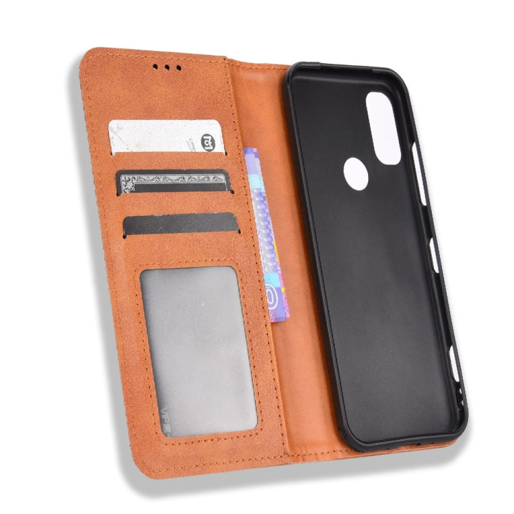 For Kyocera Android One S9 Magnetic Buckle Retro Texture Leather Phone Case